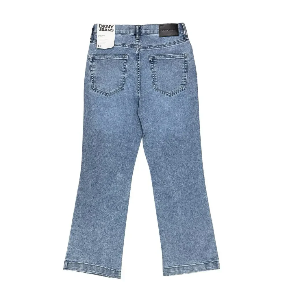 NWT Womens DKNY Sz 26 Jeans Williamsburg High Rise Flare Crop 25” Inseam NEW $79 - Picture 6 of 14